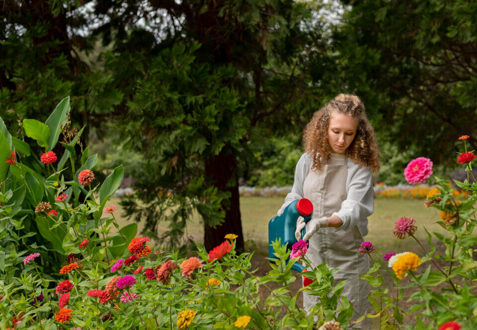 Como o planejamento paisagístico vai manter flores o ano todo no jardim?