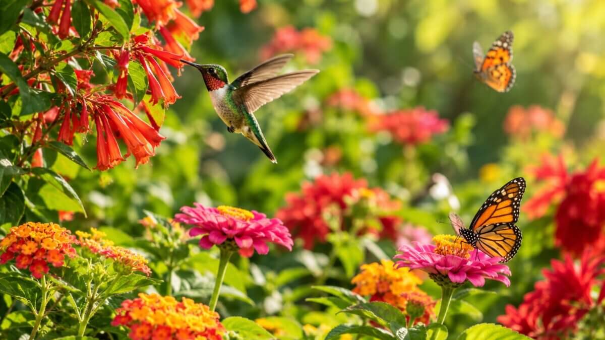 Plantas que Atraem Beija-flores e Borboletas: o Guia da Primavera
