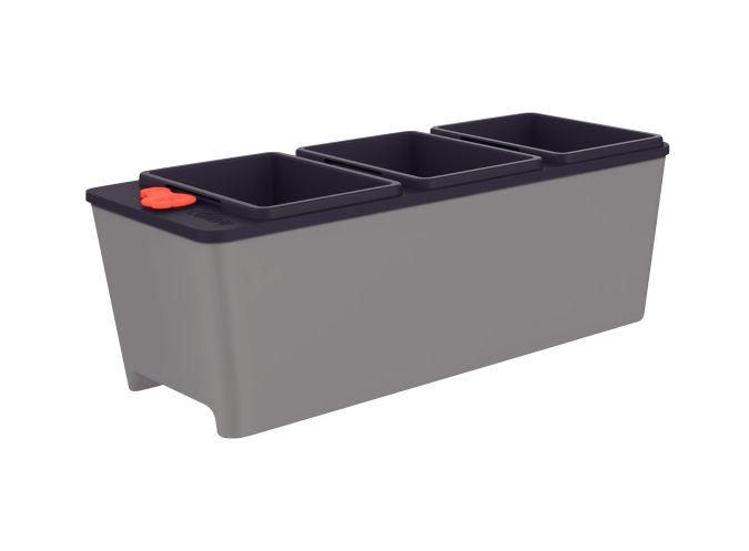 Sítio da Mata - VASO AUTOIRRIGAVEL CINZA TRIPLO