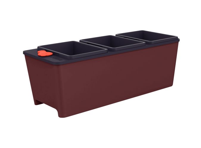 Sítio da Mata - VASO AUTOIRRIGAVEL MARRON TRIPLO