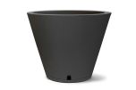Sítio da Mata - VASO PETRA CONE 45 C/ PRATO PRETO